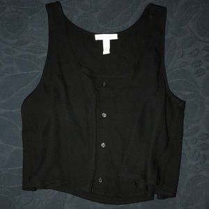 Ambiance Apparel Black Crop Top